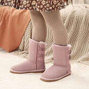 DREAM PAIRS Girls Boys Winter Boots Faux Fur Lined Mid Calf Kids Snow Tall Shoes FuzzyChic Kid's Buckle for Little Kid/Big Kid - Image 2