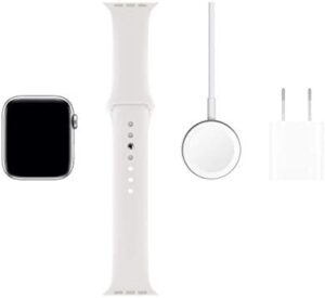 Apple Watch Series 5 (GPS + Cellular, 44MM) - Silver Aluminum Case with White Sport Band (Renewed) - Image 6