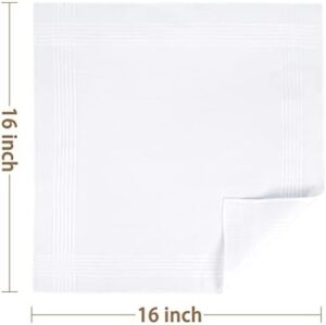 Selected Hanky Men's Handkerchiefs,100% Soft Cotton,White Classic Hankie Pack of 12 - Image 5