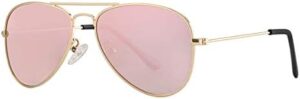 Kids Polarized Aviator Sunglasses for Little Girls Boys Juniors Teenagers, Two Sizes 50MM 52MM - Image 2