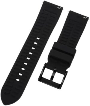 TStrap Silicone Watch Band for Men - Black Quick Release Watch Band for Women Soft - Waterproof Smart Watch Bracelet Clasp - Correa de Silicona para Reloj Replacement - 18mm 19mm 20mm 21mm 22mm 24mm - Image 3