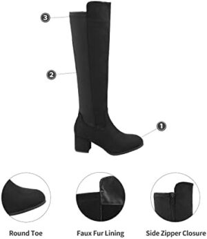 DREAM PAIRS Women's Knee High Stretchy Fashion Boots - Image 2