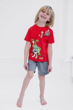 Disney Winnie the Pooh Lion King Monsters Inc. Toy Story Incredibles Lilo & Stitch T-Shirt & Mesh Shorts Infant to Big Kid - Image 2