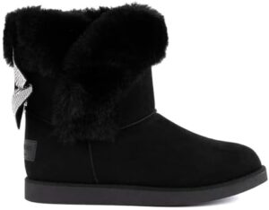 JUICY COUTURE Women's Slip On Winter Snow Boots Warm & Insulated Fur Lining Comfortable Fashion Booties - Image 2