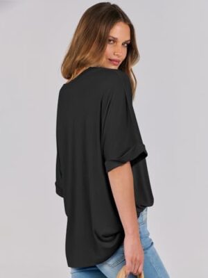 ANRABESS Women's Oversized T Shirts Short Sleeve Crewneck Summer Tops Casual Loose Basic Tee Shirts 2025 Trendy Clothes - Image 3