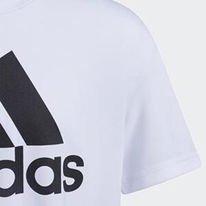 adidas Boys' Short Sleeve Aeroready Performance Logo Tee T-Shirt - Image 2