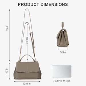 Top Handle Bag Handbags Large Faux Leather Satchel Bags for Women Luxury Designer Business Crossbody Work Tote Purse - Image 6