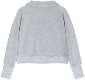 LRMQS Girls Half Zipper Sweatshirts Cute Trendy Fall Pullover Crop Tops for Teen Girls Long Sleeve Sweater Clothes Thumb Hole - Image 4