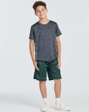 Real Essentials 5 Pack: Boys' Athletic Basketball Shorts with Pockets - Youth Activewear (Ages 4-18) - Image 6