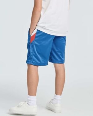 Real Essentials 5 Pack: Boys' Athletic Basketball Shorts with Pockets - Youth Activewear (Ages 4-18) - Image 3