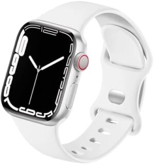 LANGXIAN Premium Silicone Compatible with Apple Watch Band 38mm 40mm 41mm 42mm 44mm 45mm 46mm, Sport Women Men Strap for iWatch Series 10 9 8 SE 7 6 5 4 3 2 1