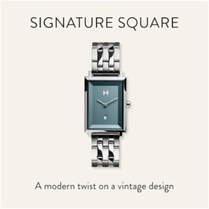 MVMT Signature Square Watches for Women - Premium Minimalist Women’s Watch - Analog, Stainless Steel, 5 ATM/50 Meters Water Resistance - Interchangeable Band - 24mm - Image 7