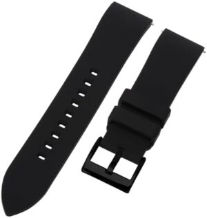 TStrap Silicone Watch Band for Men - Black Quick Release Watch Band for Women Soft - Waterproof Smart Watch Bracelet Clasp - Correa de Silicona para Reloj Replacement - 18mm 19mm 20mm 21mm 22mm 24mm - Image 2