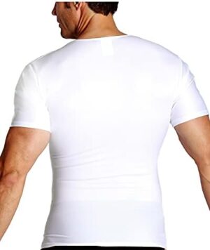 Insta Slim - Made in USA - Men’s Slimming Compression Body Shaper V-Neck for Back Support, Gynecomastia & Hernias - Image 3