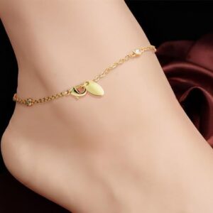 14K Gold Anklets for Women Non Tarnish 1/5 Carat Diamond Ankle Bracelets Waterproof Anklet Bracelet for Womens Box Station Chain Design Jewelry 3 Sizes 9/10/11in - Image 8