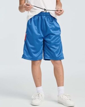 Real Essentials 5 Pack: Boys' Athletic Basketball Shorts with Pockets - Youth Activewear (Ages 4-18) - Image 5