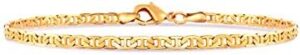 Barzel 18K Gold Plated Flat Marina Link Anklet for Women - Made In Brazil - Image 2