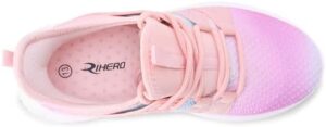 Rihero Girls Tennis Shoes Kids Running Shoes Toddler Lace-Up Lightweight Walking Slip On Sneakers - Image 3