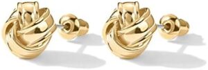 PAVOI 14K Gold Plated Sterling Silver Post Love Knot Stud Earrings | Gold Earrings for Women - Image 3