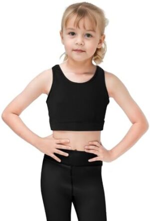 JiAmy Girls Yoga Leggings Girls Athletic Leggings Training Bras Set Kids Gym Crop Tank Top Activewear Set for 5-12 Years - Image 3