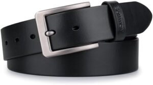 Buffway Leather Belt for Men - Durable Full Grain Men's Belt 1.5", Versatile for Daily Use, with Gift Box