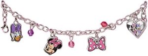 Disney Charm Bracelet with Metal Charms and Jelly Faceted Beads (Minnie)