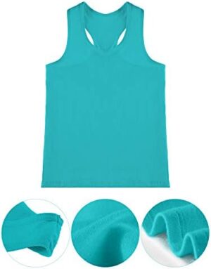 Boao 3 Pieces Girls Dance Tank Top Racerback Crop Tank Top Sleeveless Dance Outfit for Ballet Gymnastics Dancewear - Image 3