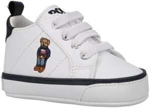 POLO RALPH LAUREN Unisex-Baby Quilton Bear Gore Hi (Infant/Toddler) Crib Shoe