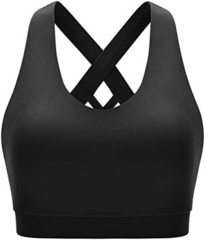 RUNNING GIRL Sports Bra for Women, Criss-Cross Back Padded Strappy Sports Bras Medium Support Yoga Bra with Removable Cups - Image 6