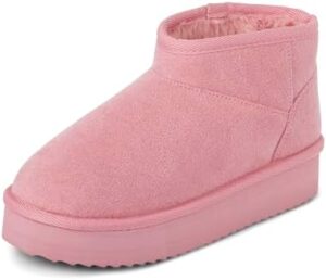 The Children's Place Girls' Mini Ankle Platform Boot, Faux-Fur Lined