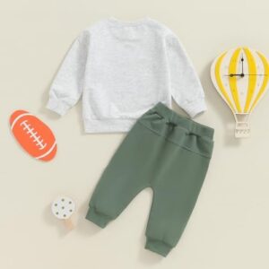 Baby Boy Fall Clothes Set Long Sleeve Letter Print Sweatshirt Pants Toddler Infant Outfits 6 12 18 24 Months 2T - Image 3