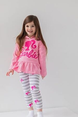 Barbie Girls Fleece Hoodie and Leggings Outfit Set Toddler to Big Kid Sizes (2T - 18-20) - Image 3