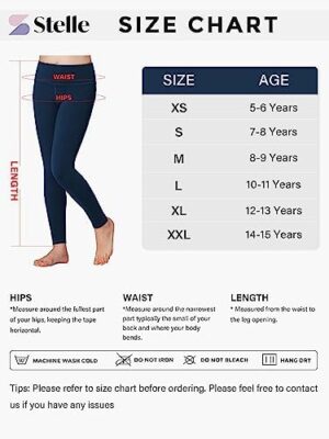 Stelle Girls Athletic Leggings Kids Dance Workout Running Yoga Pants with Hidden Pocket - Image 6