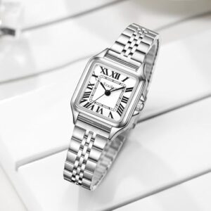 Classic Square Watches for Women with Roman Numerals Ladies Casual Dress Watch - Image 4