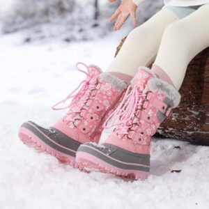 DREAM PAIRS Boys Girls Snow Boots Water-Resistant Outdoor Warm Cozy Anti-Slip Mid Calf Faux Fur Lining Insulated Winter Shoes for Little/Big Kids - Image 5