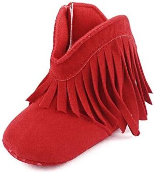 ESTAMICO Baby Girls' Cowboy Tassel Boots