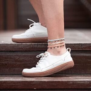 FANCY SHINY String Ankle Bracelets Waterproof Rope Anklets Braided Beach Boho Coin Anklets Cute Friendship Foot Jewelry for Women - Image 5