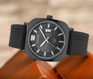 Analog Wrist Watches for Mens,Quartz Calendar Casual Stylish Business Sport Military Waterproof Rubber Silicone Band Watch - Image 2