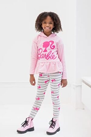 Barbie Girls Fleece Hoodie and Leggings Outfit Set Toddler to Big Kid Sizes (2T - 18-20) - Image 2