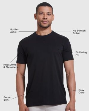 True Classic Mens T-Shirts - Short Sleeve Crew Neck Plain Novelty T Shirt for Men - Image 2