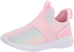 Nautica Youth Girls Slip-On Athletic Sneakers - Stylish Running and Tennis Shoes for Little and Big Kids