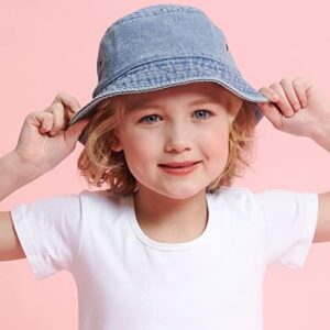 The Hat Depot Youth Kids Washed Cotton & Lightweight Nylon Packable Bucket Travel Hat Cap - Image 2