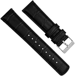 Barton Alligator Grain Leather Watch Bands - Quick Release Leather Watch Straps for Men Women - 16mm, 18mm, 19mm, 20mm, 21mm, 22mm, 23mm, or 24mm Standard or Long - Image 3