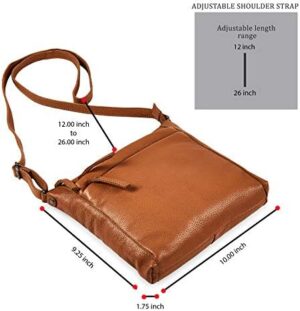 Crossbody Bag for Women Trendy Real Leather Purse Small Soft Pebbled Handbags Crossover Shoulder Pocketbook - Image 2