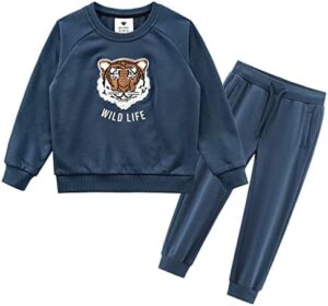 Boys' Activewear Sweatsuit Sets Long Sleeve Tracksuits Active Sweatshirts And Jogger Pants 2 Piece Outfits 2-8 Years - Image 3