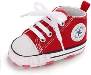 Unisex Baby Girls Boys Shoes Infant Soft Sole Canvas Newborn First Walkers High Top Anti-Slip Sneakers - Image 5