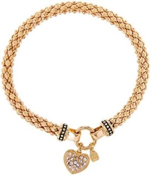 Nine West Women's Boxed Bracelet Pave Heart Stretch