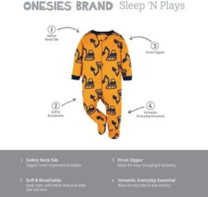 Onesies Brand Baby Boys' 4-Pack Sleep 'N Play Footies - Image 6