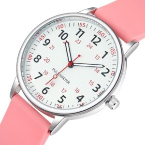 IBSO Women Watch for Nurse Easy to Read Dial Wristwatches Silicone Band Water Resistant Watches Second Hand and 24 Hour - Image 2