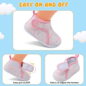 FEETCITY Lightweight Baby Sock Shoes Baby Walking Shoes Boys Girls Infant High-Top Shoes Baby BarefootShoes 12-18 Months - Image 2